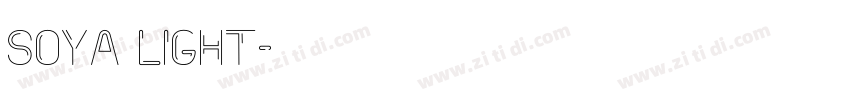 Soya Light字体转换